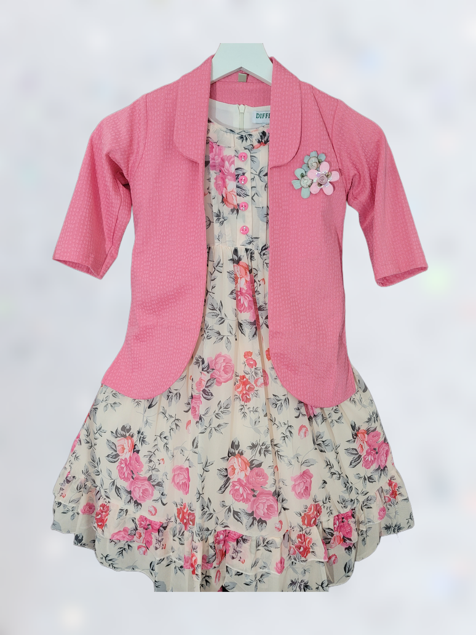 white and pink fabric.